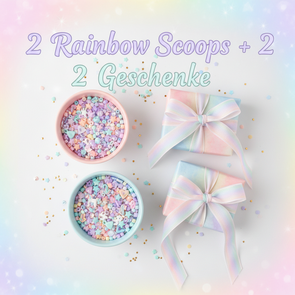 2 Rainbow Scoops + 2 Geschenke Pastell