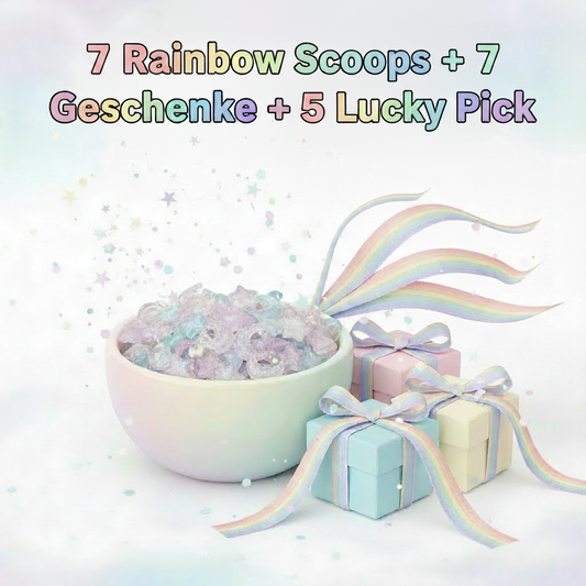 7 Rainbow Scoops + 7 Geschenke + 5 Lucky Pick